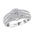 Luxuriant Lab Grown Diamond G-H SI 1.50 ctw Ring in Platinum Over Sterling Silver - Sticky add to cart bar