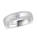 Luxuriant Lab Grown Diamond (G-H, SI) Band Ring in Platinum Over Sterling Silver (Size 10.0) 0.25 ctw - Sticky add to cart bar
