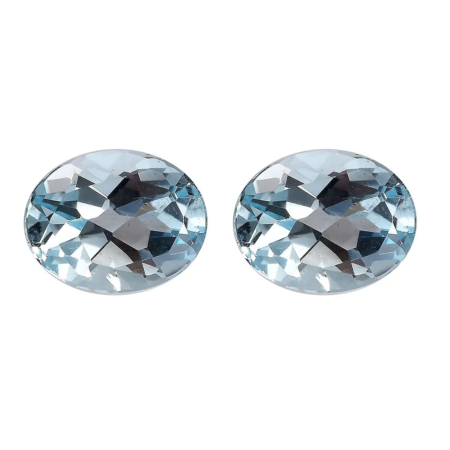 Premium Sky Blue Topaz Assorted Box (Ovl 9x7 mm) 3.41 ctw Loose Gemstone