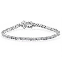 Luxuriant Lab Grown Diamond G-H SI 2.00 ctw Bracelet in Platinum Over Sterling Silv (7.25 In) (Del. in 5-7 Days)
