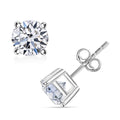 Luxuriant Lab Grown Diamond E-F VS 1.00 ctw Solitaire Stud Earrings in 14K White Gold - Sticky add to cart bar