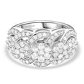 Diamond 1.00 ctw Blossom Ring in Platinum Over Sterling Silver - Sticky add to cart bar