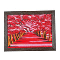 Red Flower Gemstone Wall Art Hand Painting (16"x12") - Sticky add to cart bar