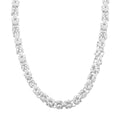La Bella Italian Sterling Silver Byzantine Chain Necklace 22 Inches 81.52 Grams - Sticky add to cart bar