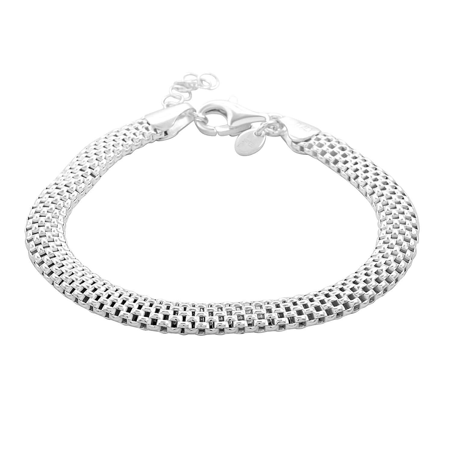 La Bella Italian Sterling Silver Bracelet (7.50 In) 6.40 Grams