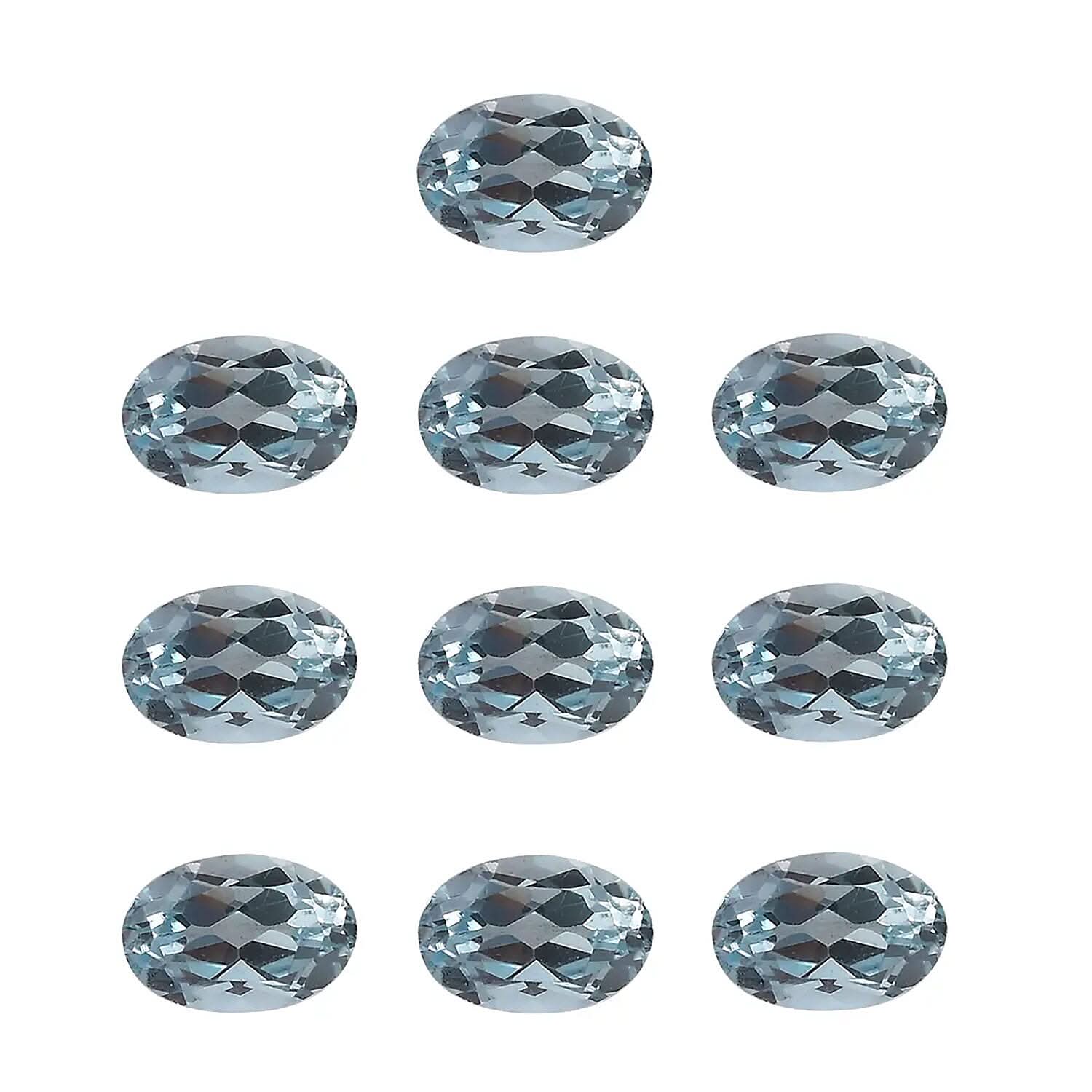Premium Sky Blue Topaz Assorted Box (Ovl 6x4 mm) 4.67 ctw Loose Gemstone