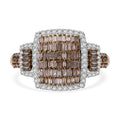 Doorbuster Natural Champagne and White Diamond 1.00 ctw Ring in Vermeil Rose Gold Over Sterling Silver - Sticky add to cart bar