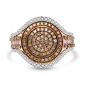 Diamond Geometric Halo Ring in Sterling Silver - Sticky add to cart bar