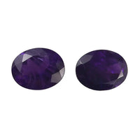 Premium African Amethyst Set of 2 (Ovl 9x7 mm) 2.88 ctw Loose Gemstone