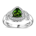 Chrome Diopside, White Zircon Ring in Platinum Over Sterling Silver (Size 7.0) 1.50 ctw - Sticky add to cart bar
