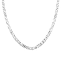 La Bella Italian Sterling Silver Popcorn Chain Necklace 20 Inches 22.40 Grams
