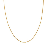 1.10mm Triple Spiga Wheat Chain Necklace in 14K Yellow Gold 18 Inches 1.70 Grams