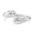 Sterling Silver Textured Bypass Bangle Bracelet (7.00 in) 24 Grams - Sticky add to cart bar