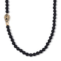 Black Obsidian, Multi Color Austrian Crystal Necklace (20 Inches) in Goldtone 201.54 ctw - Sticky add to cart bar