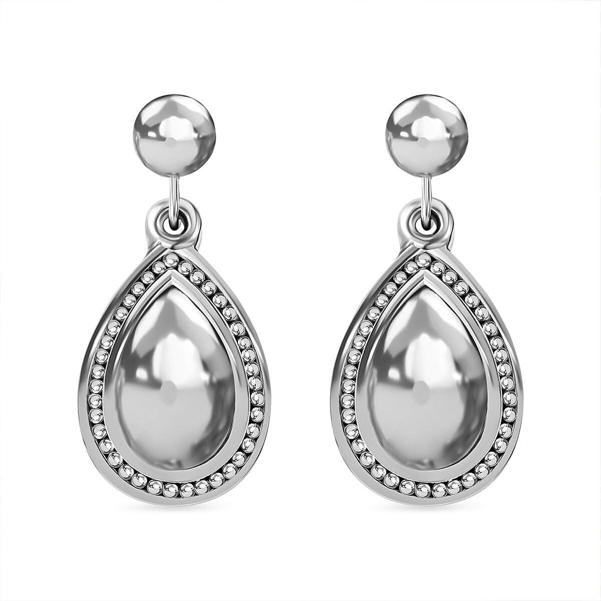 Teardrop Dangle Earrings in Sterling Silver 9 Grams