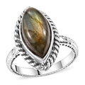 Artisan Crafted Malagasy Labradorite Ring in Sterling Silver (Size 10.0) 4.00 ctw - Sticky add to cart bar