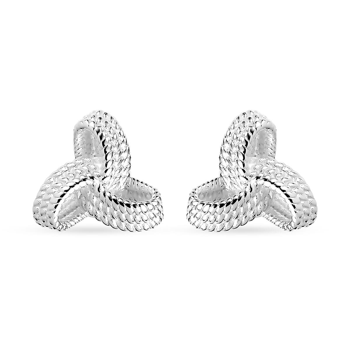 Sterling Silver Love Knot Earrings 2.55 Grams