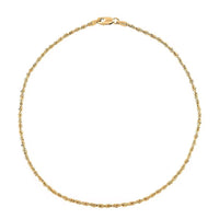 Rope Anklet in 14K Yellow Gold 10 Inches 1.0 Grams