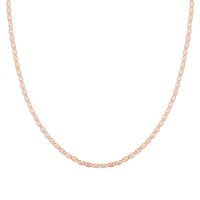 Chain Necklace in 14K Rose Gold Over Sterling Silver 20 Inches 3 Grams