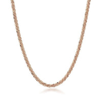 Necklace in 14K Rose Gold Over Sterling Silver 20 Inches 3.30 Grams