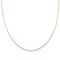 Chain Necklace in 14K Rose Gold Over Sterling Silver 24 Inches 2.60 Grams - Sticky add to cart bar