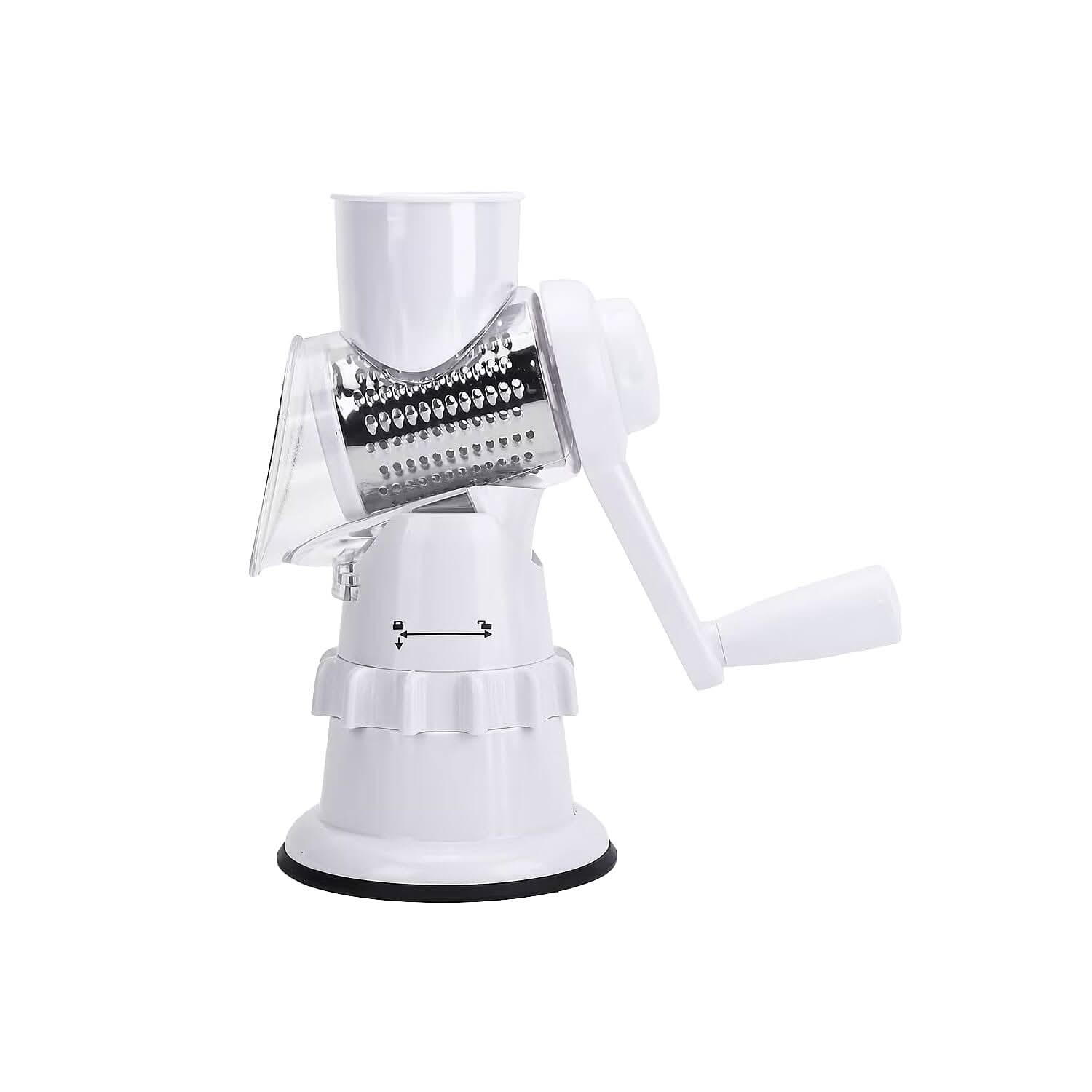 3-in-1 Safe and convenient Vegetable Chopper with 3 Drum Blades - White