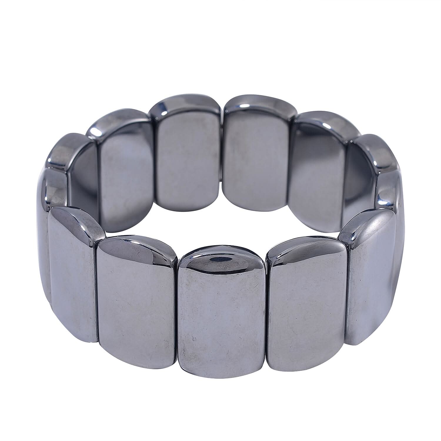 Terahertz 440.00 ctw Cushion Shape Block Stretch Men's Bracelet (7.5-8In)