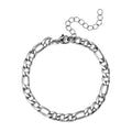 Figaro Chain Bracelet in Stainless Steel (7.00-9.00In) - Sticky add to cart bar