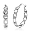 Figaro Chain Hoop Earrings in Stainless Steel - Sticky add to cart bar