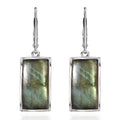 Doorbuster Karis Malagasy Labradorite Lever Back Earrings in Platinum Bond 14.30 ctw - Sticky add to cart bar