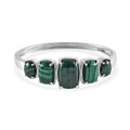 African Malachite Bangle Bracelet in Stainless Steel (6.50 In) 42.30 ctw - Sticky add to cart bar