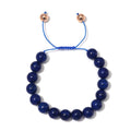 Lapis Lazuli Beaded Corded Adjustable Bracelet in 14K RG Over Copper (6.50-9.00In) 120.00 ctw - Sticky add to cart bar
