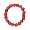 Red Color Murano Style Stretch Bracelet - Sticky add to cart bar