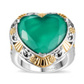 Karis Green Onyx Solitaire Ring in Platinum Bond (Size 10.0) 5.65 ctw - Sticky add to cart bar