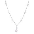 Organic Shape Baroque Pearl and White Freshwater Pearl Necklace 20 Inches in Stainless Steel - Sticky add to cart bar