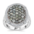 Narsipatnam Alexandrite, White Zircon Ring in Rhodium Over Sterling Silver (Size 7.0) 2.40 ctw - Sticky add to cart bar