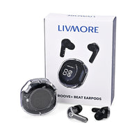 TWS Wireless Earbuds with Display - Black