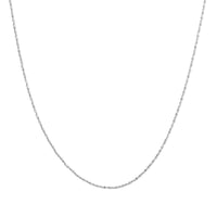 0.9mm Fancy Chain in Rhodium Over Sterling Silver 1.52 Grams 18 Inches