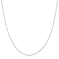 Box Chain in Rhodium Over Sterling Silver 1.31 Grams 18 Inches
