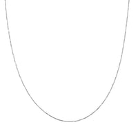 Rhodium Over Sterling Silver Box Chain 18 Inches 1.18 Grams