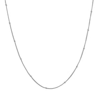 Station Chain in Rhodium Over Sterling Silver 1.93 Grams 20 Inches