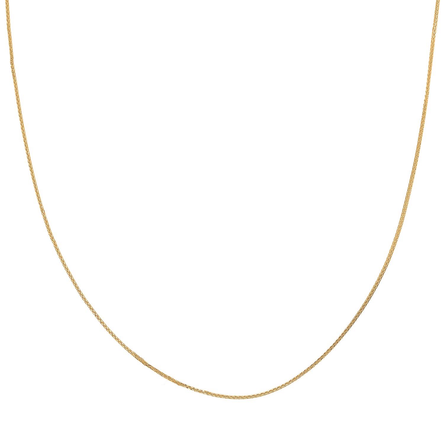 Wheat Chain in 14K Yellow Gold Over Sterling Silver 1.51 Grams 20 Inches