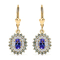 TLV Tanzanite, Multi Gemstone Lever Back Earrings in 18K Vermeil YG Over Sterling Silver 2.00 ctw - Sticky add to cart bar