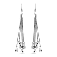 Multi Layer Snake Chain Dangle Earrings in Stainless Steel