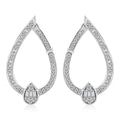 Clarte Vera Collection Moissanite 1.35 ctw Earrings in Platinum Over Sterling Silver - Sticky add to cart bar