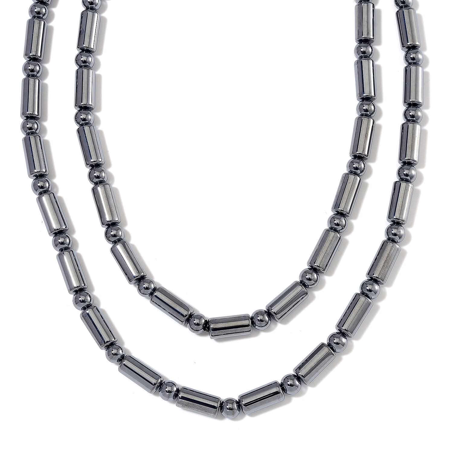 Terahertz 333.50 ctw Barrel and Beaded Necklace 36 Inches
