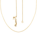 Cable Chain Adjustable Necklace in 14K Yellow Gold Over Sterling Silver 2.60 Grams 24 Inches - Sticky add to cart bar