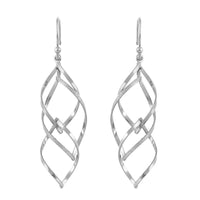 Spiral Twist Earrings in Sterling Silver