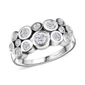 TLV Moissanite Ring in Rhodium Over Sterling Silver (Size 7.0) 1.00 ctw - Sticky add to cart bar
