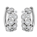 Moissanite 2.00 ctw Hoop Earrings in Rhodium Over Sterling Silver - Sticky add to cart bar